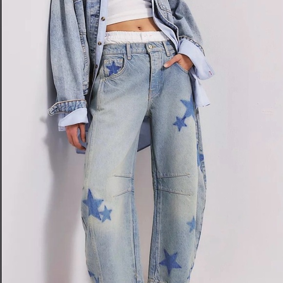 We The Free Good Luck Shadow Patch Jeans: Size 25 - Picture 1 of 7
